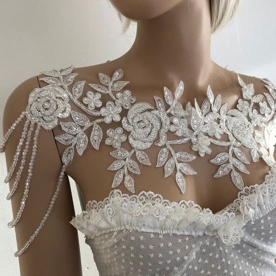 Handmade Beaded Bridal Wedding Shawl