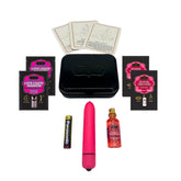 WEEKENDER KIT VIBE Strawberry Dreams Includes: Oil of Love, Reusable 10 speed mini vibe, Massage Oil, Love Liquid and Erotic Playcards