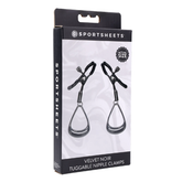 Velvet Noir Tuggable Nipple Clamps