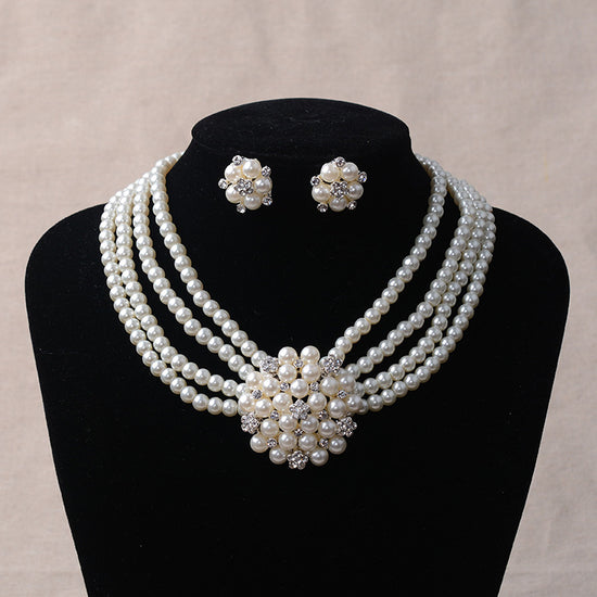 Luxury Pearl Necklace and Earring set