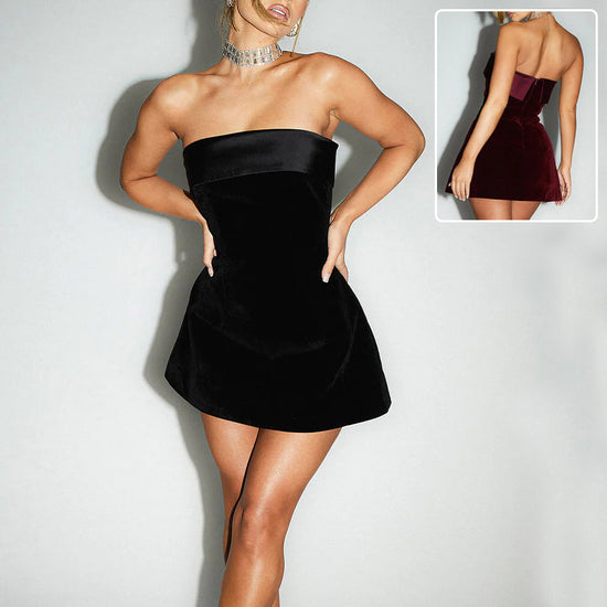 Slim Tube-top A-line Short Evening Party dress