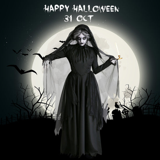 Scary Wedding Bride Dress Evil Ghost Vampire Anime Outfit