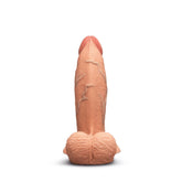 b-Vibe Slipskin Realistic Silicone Dildo 7" Girthy - Mocha