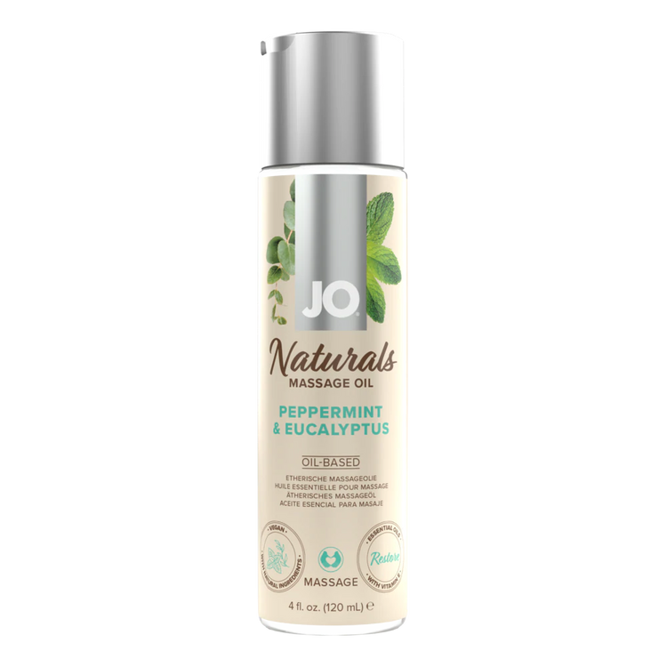JO Naturals - Peppermint & Eucalyptus - Massage 4 floz / 120 mL
