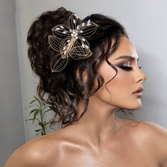 Bridal Headdress Leaf Hair Comb