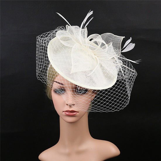 Linen Hat Feather Headdress