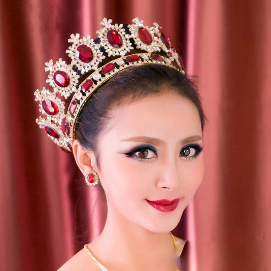 European Princess Round Baroque Full Crown