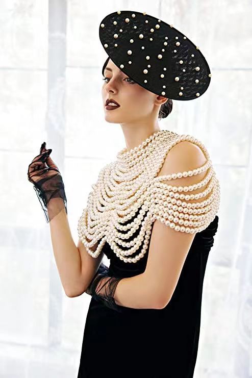 Pearl Drape Clothing Versatile Necklace