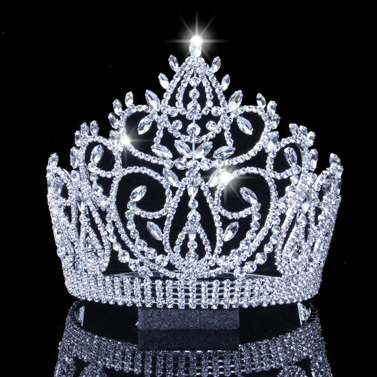 European Luxury Rhinestone Big Crown Headdress