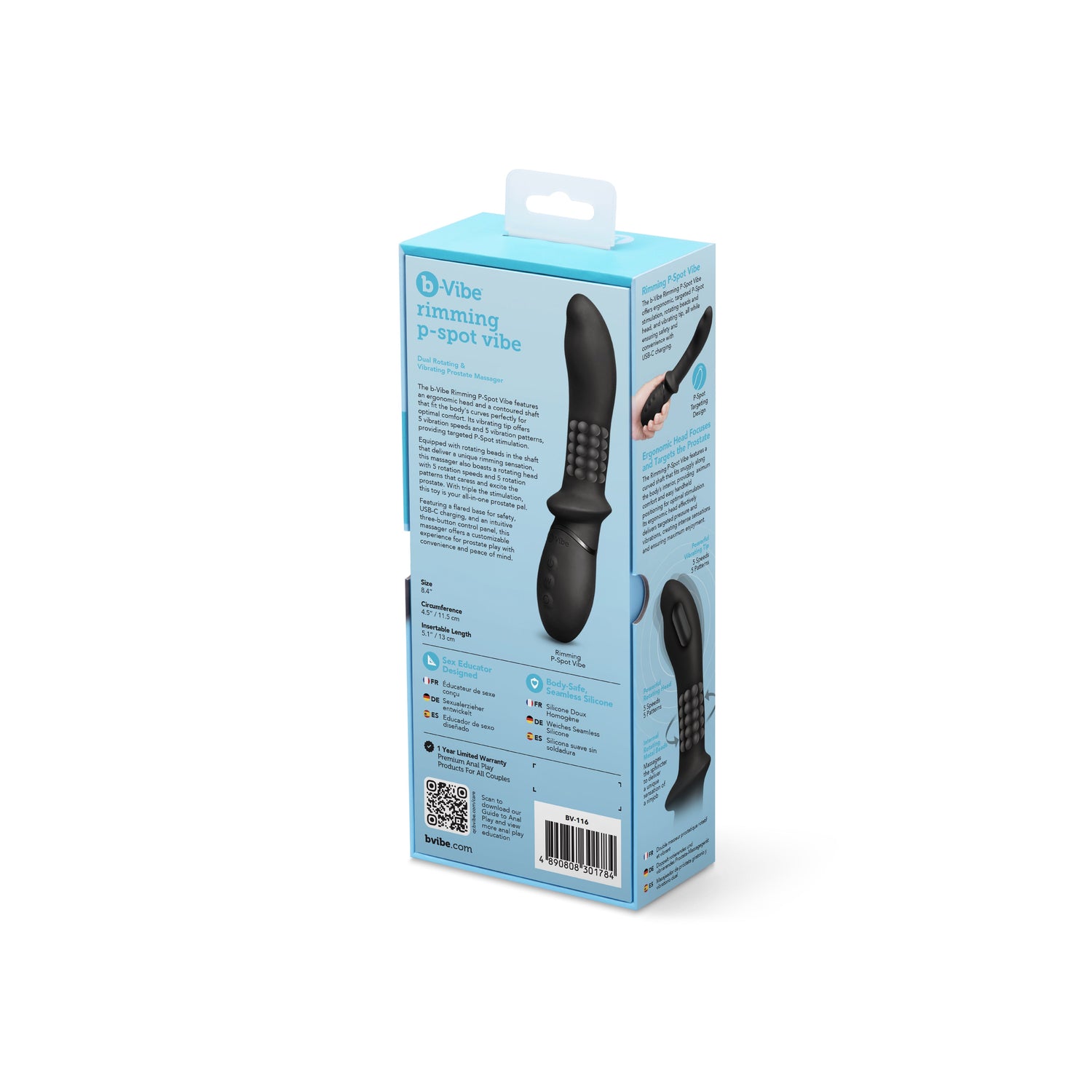 RIMMING P-SPOT VIBE Dual rotating & vibrating prostate massager