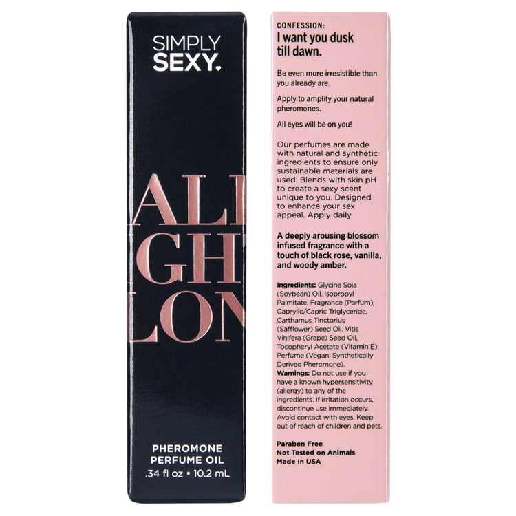 SIMPLY SEXY PHEROMONE PERFUME OIL ROLL-ON - ALL NIGHT LONG - 0.34 floz | 10.2mL