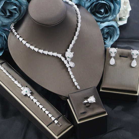 Silver Necklace, Bracelet and Earrings Set