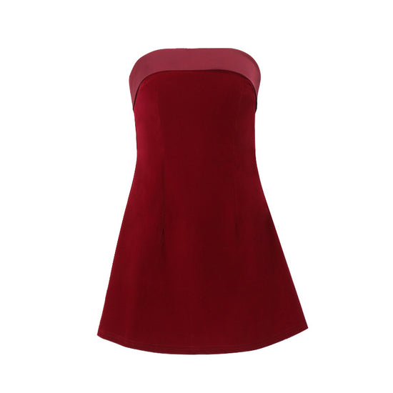 Slim Tube-top A-line Short Evening Party dress