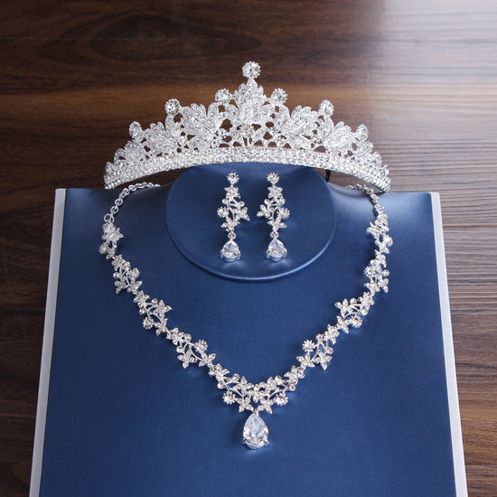Alloy Set White Rhinestone Bridal Tiara