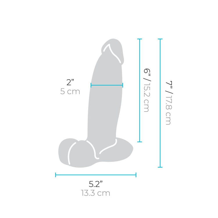 b-Vibe Slipskin Realistic Silicone Dildo 7" Girthy - Mocha