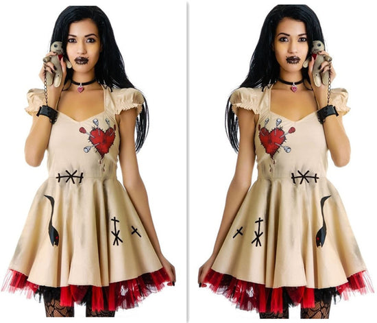 Wedding Ghost Bride Cosplay Voodoo Doll Costume