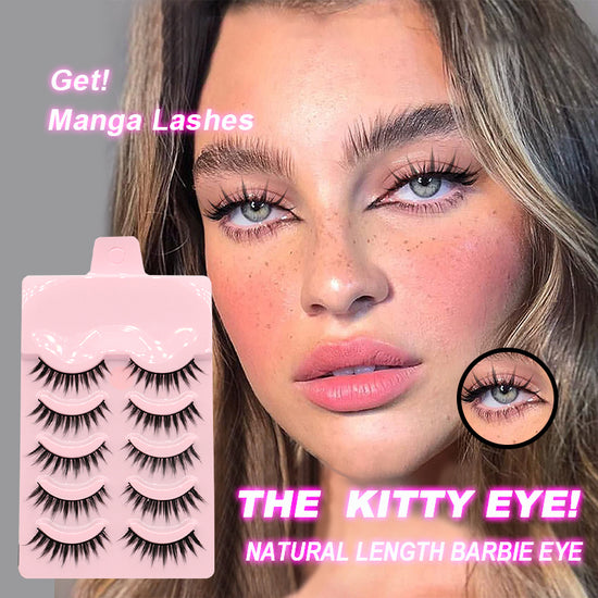 5 Pairs Manga Lashes Natural Wispy Korean Artificial Eyelashes