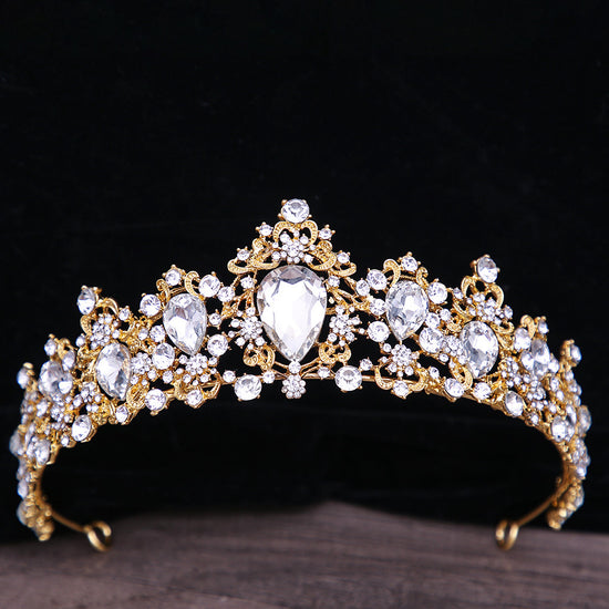 Baroque Rhinestone Crystal Crown