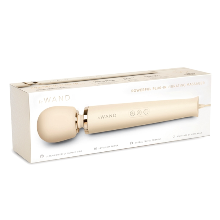 Plug-In Vibrating Massager - Cream