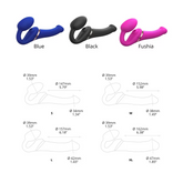 MULTI ORGASM BENDABLE STRAP-ON - M - FUCHSIA