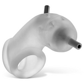 AIRLOCK ELECTRO, air-lite vented chastity, CLEAR ICE