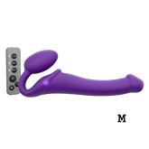 VIBRATING BENDABLE STRAP-ON - M - PURPLE