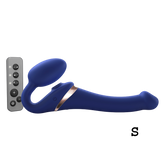 MULTI ORGASM BENDABLE STRAP-ON - S - NIGHT BLUE