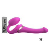 MULTI ORGASM BENDABLE STRAP-ON - M - FUCHSIA