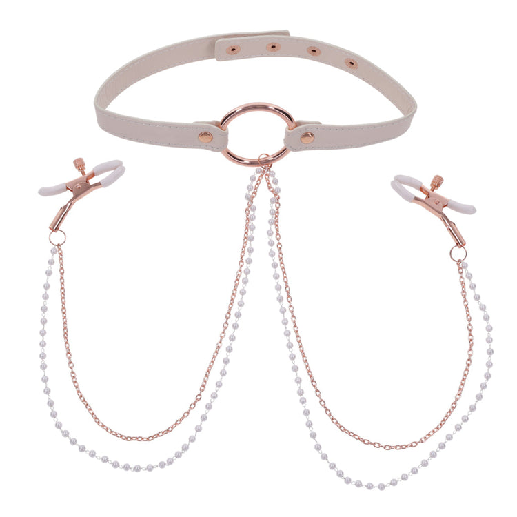 Peaches ‘n CreaMe Collar with Nipple Clamps